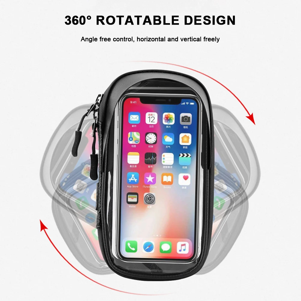 6,4-дюймовый Держатель для велосипедного телефона, Водонепроницаемый Кронштейн для велосипедного мобильного телефона, вращающийся на 360 °, крепление для руля мотоцикла, Чехлы для сумок для iPhone