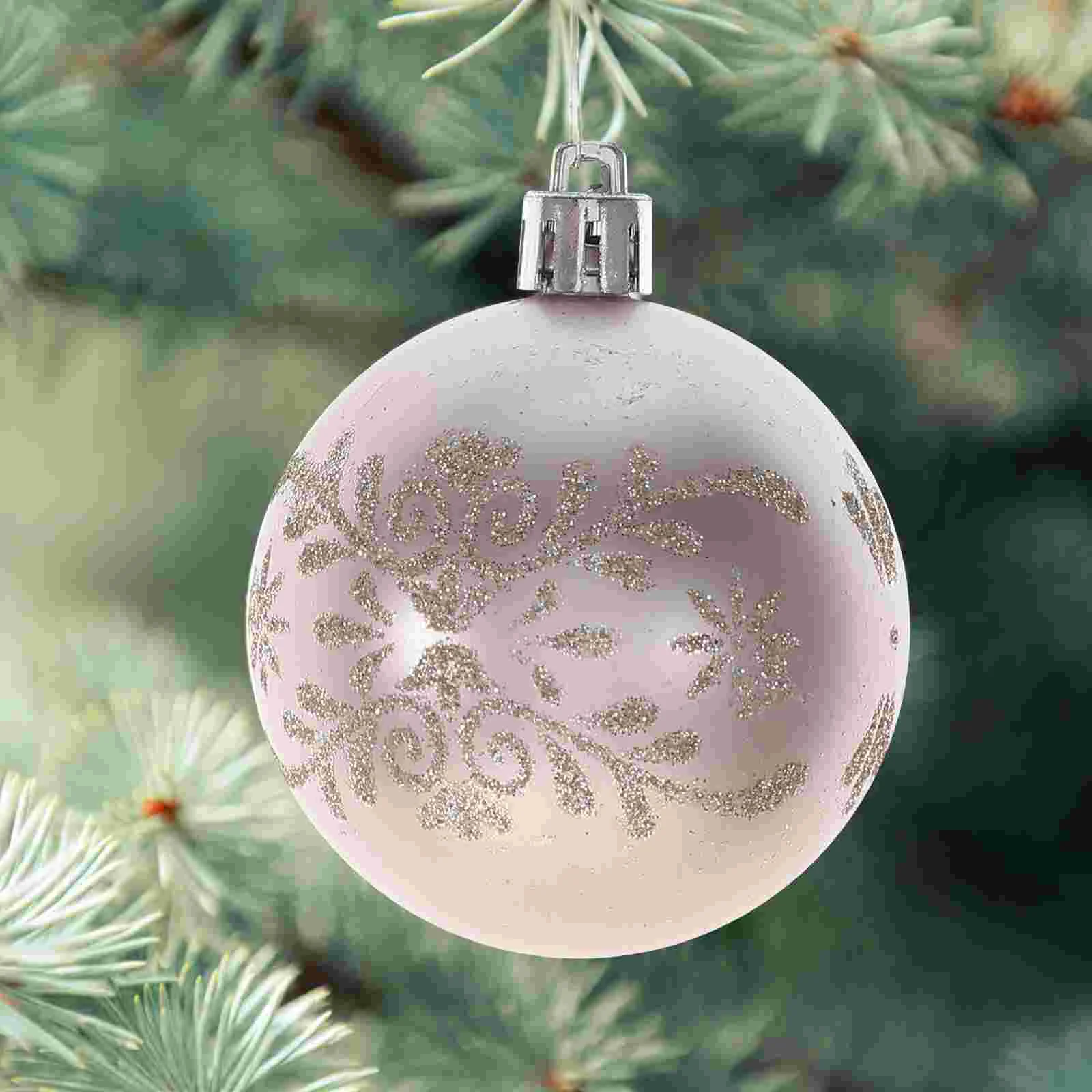 30 шт. Рождественский шар, румяна, рождественский подвесной декор, пластиковое украшение на елку
