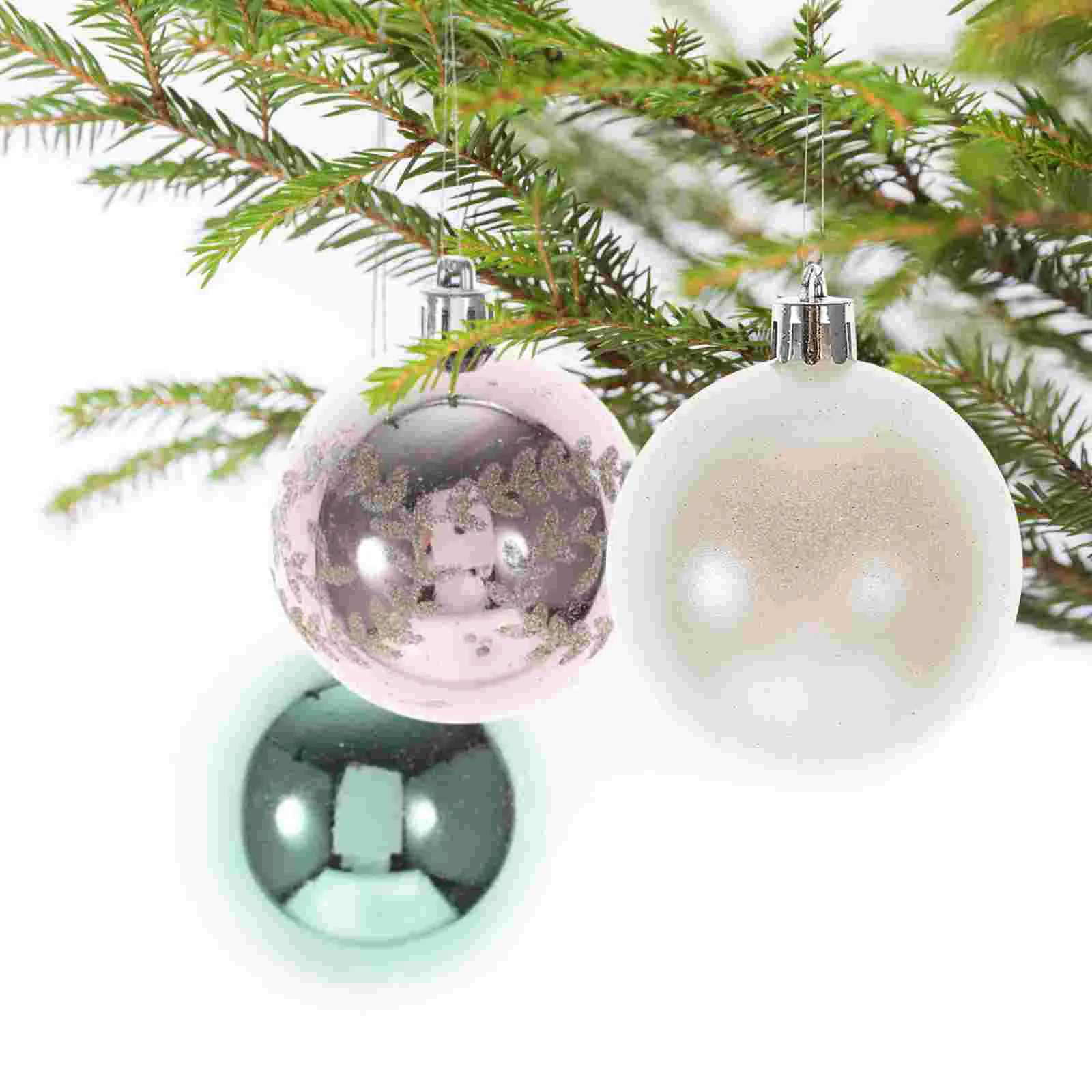 30 шт. Рождественский шар, румяна, рождественский подвесной декор, пластиковое украшение на елку