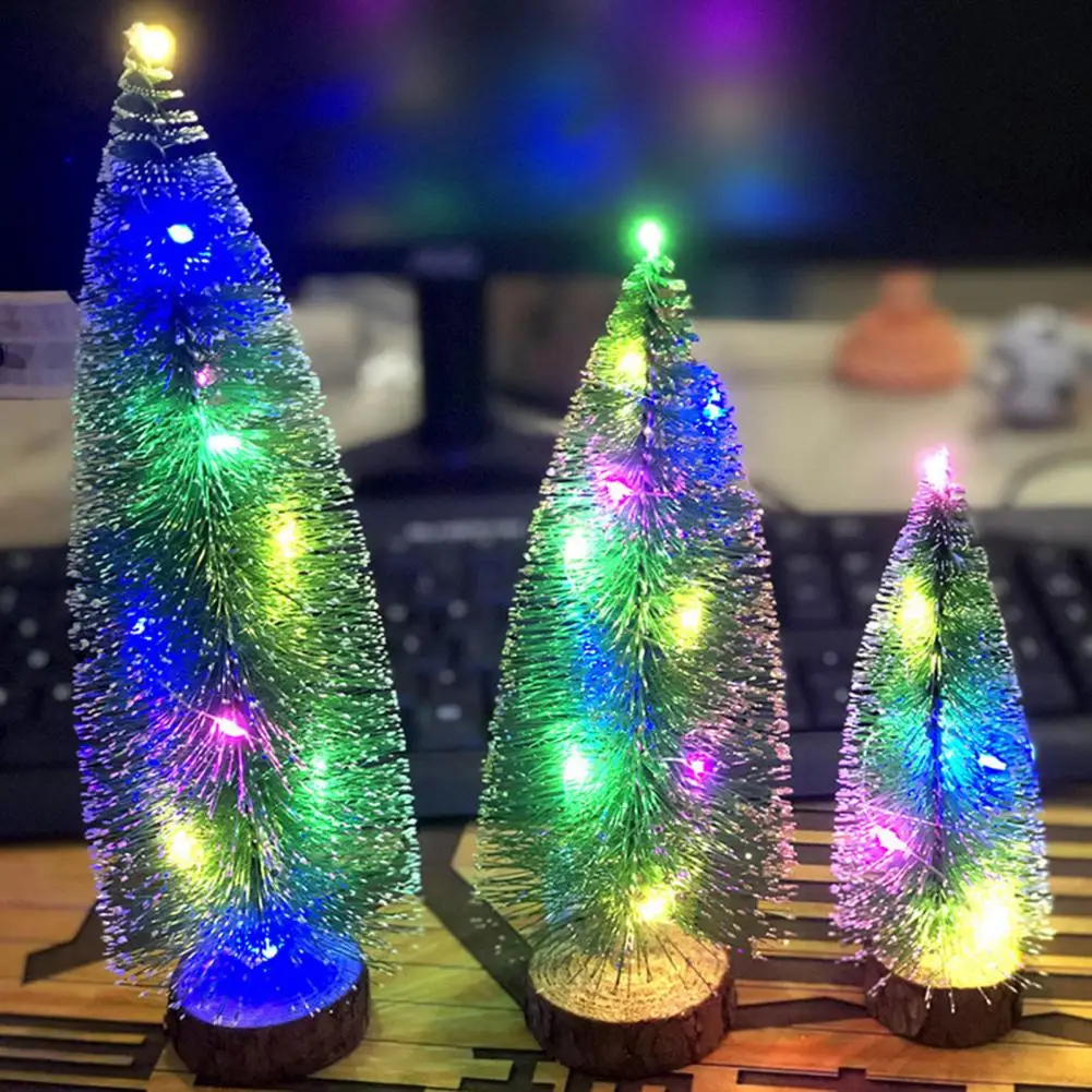 Искусственный с основанием, широкое применение, Настольная елка из сосны, украшение для рождественской елки, мини-елка на Рождество