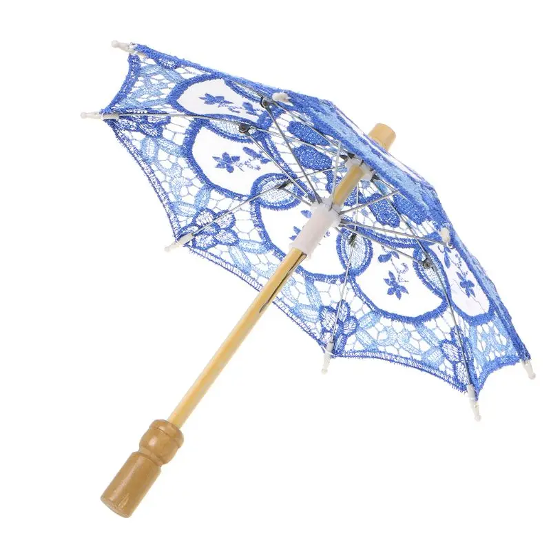 Кружевной зонт M5TF Зонтик Винтажный Свадебный Зонтик для новобрачных с деревянной ручкой 5 цветов для украшения Фото Леди