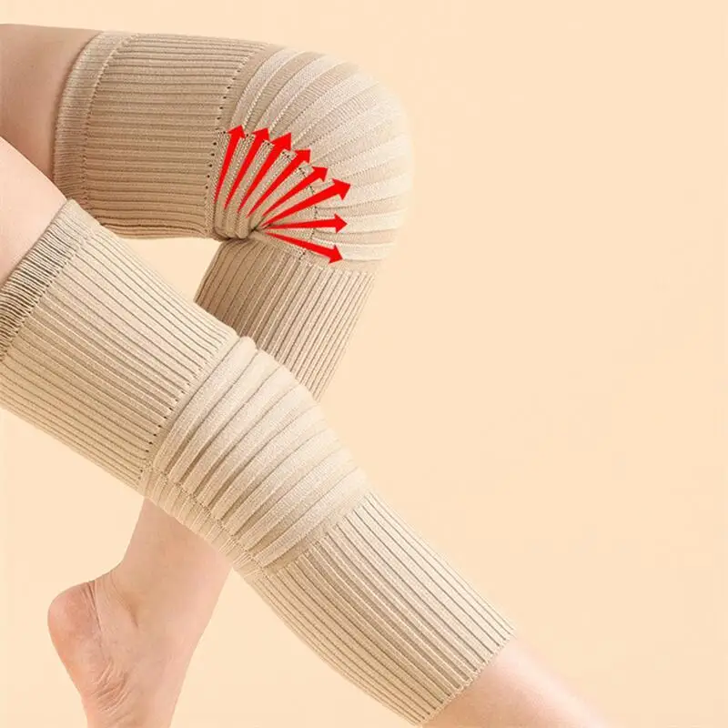 1 пара унисекс, рукава для поддержки колена, флисовые наколенники, спортивные компрессионные теплые противоскользящие накладки для снятия боли в суставах, восстановление после травм