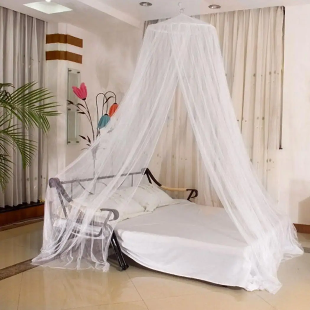 Элегантный балдахин Москитная сетка для двуспальной кровати Палатка от комаров Балдахин от насекомых Занавеска для кровати Палатка для кровати
