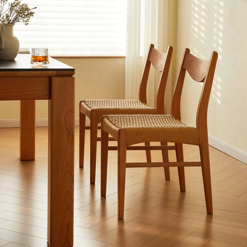 Обеденные стулья для кухни, гостиной, Эргономичный обеденный стул с отдельными акцентами, массивный деревянный шезлонг, стильная мебель