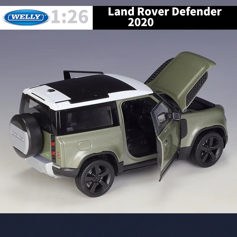 Welly 1:26 2020 Land Rover Defender 90 SUV Модель Автомобиля Из сплава, Изготовленная на заказ, Металлические Внедорожники, Имитация Модели Автомобиля, Детские Игрушки, Подарки